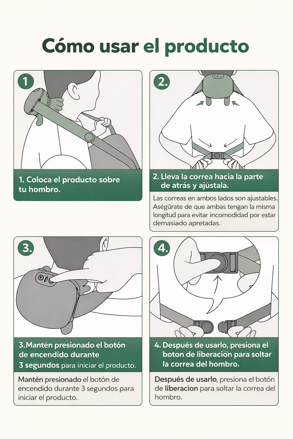 🔥 Masajeador Cervical Inteligente con Calor – Alivio Total en Casa