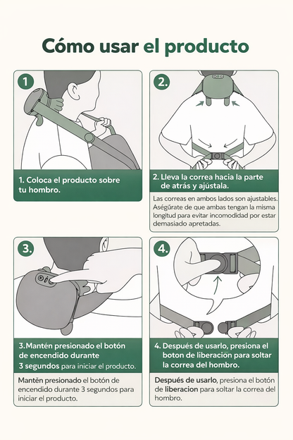 🔥 Masajeador Cervical Inteligente con Calor – Alivio Total en Casa
